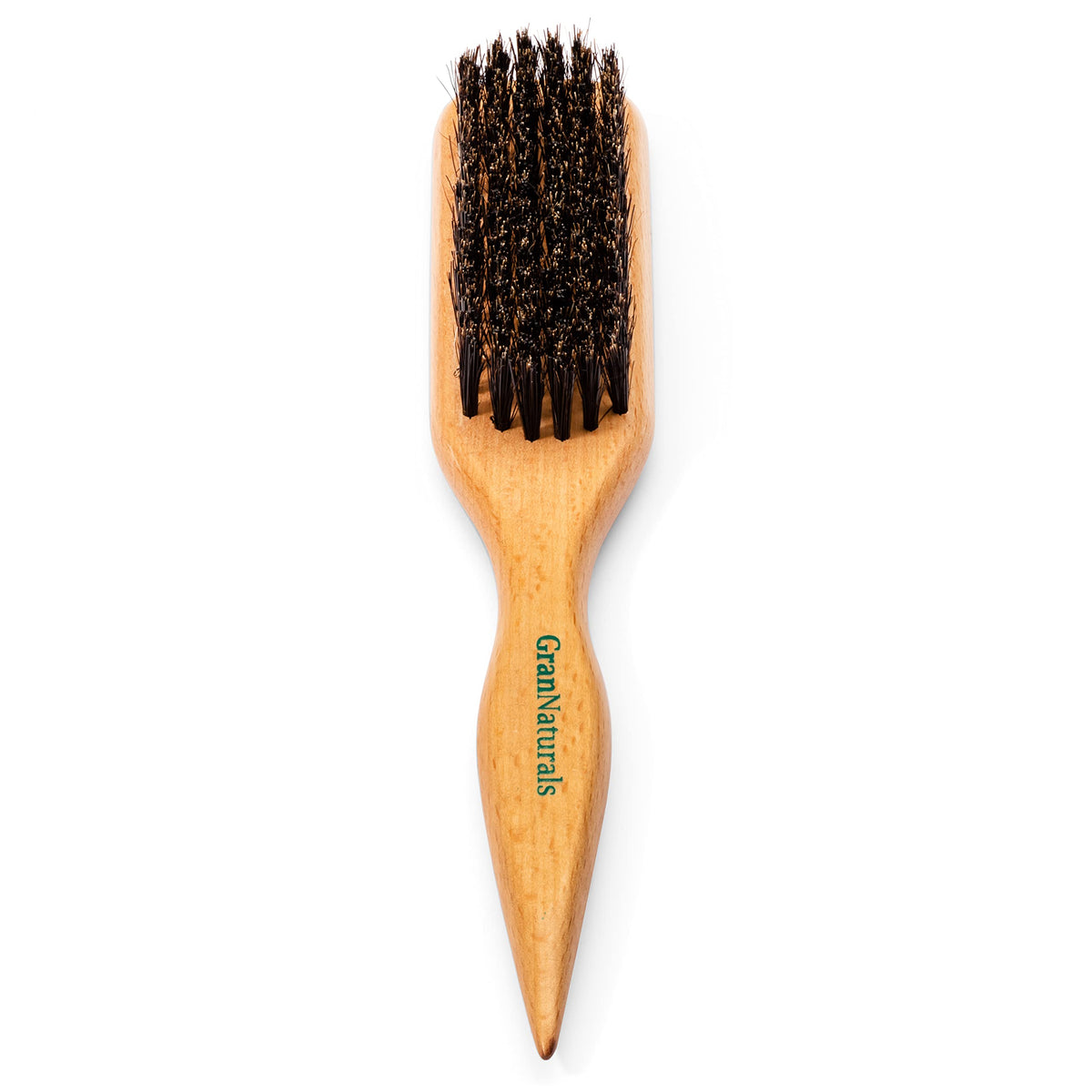 GranNaturals Boar Bristle Hair Brush for Sleek Ponytail, Teasing & Edge Control