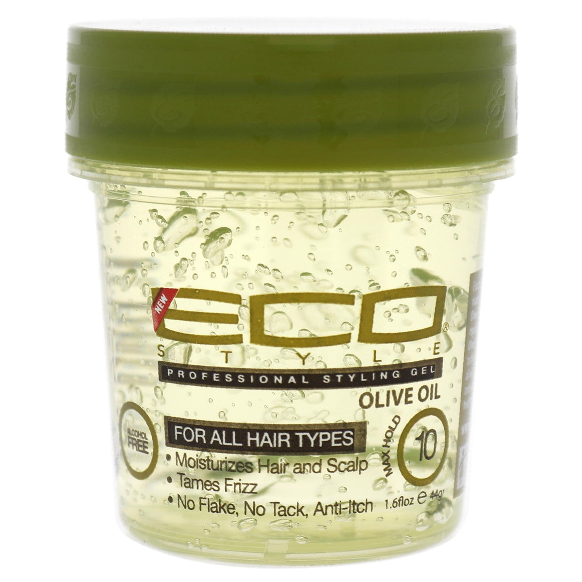 Eco Style Ecoco Gel Olive Oil, 100% Pure, Weightless Hold, Adds Shine & Moisture, 1.6 Oz