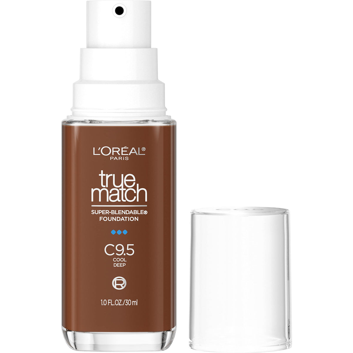 L'Oreal Paris True Match Foundation, Medium Coverage, C9.5 Deep, 1 Fl Oz Liquid Makeup