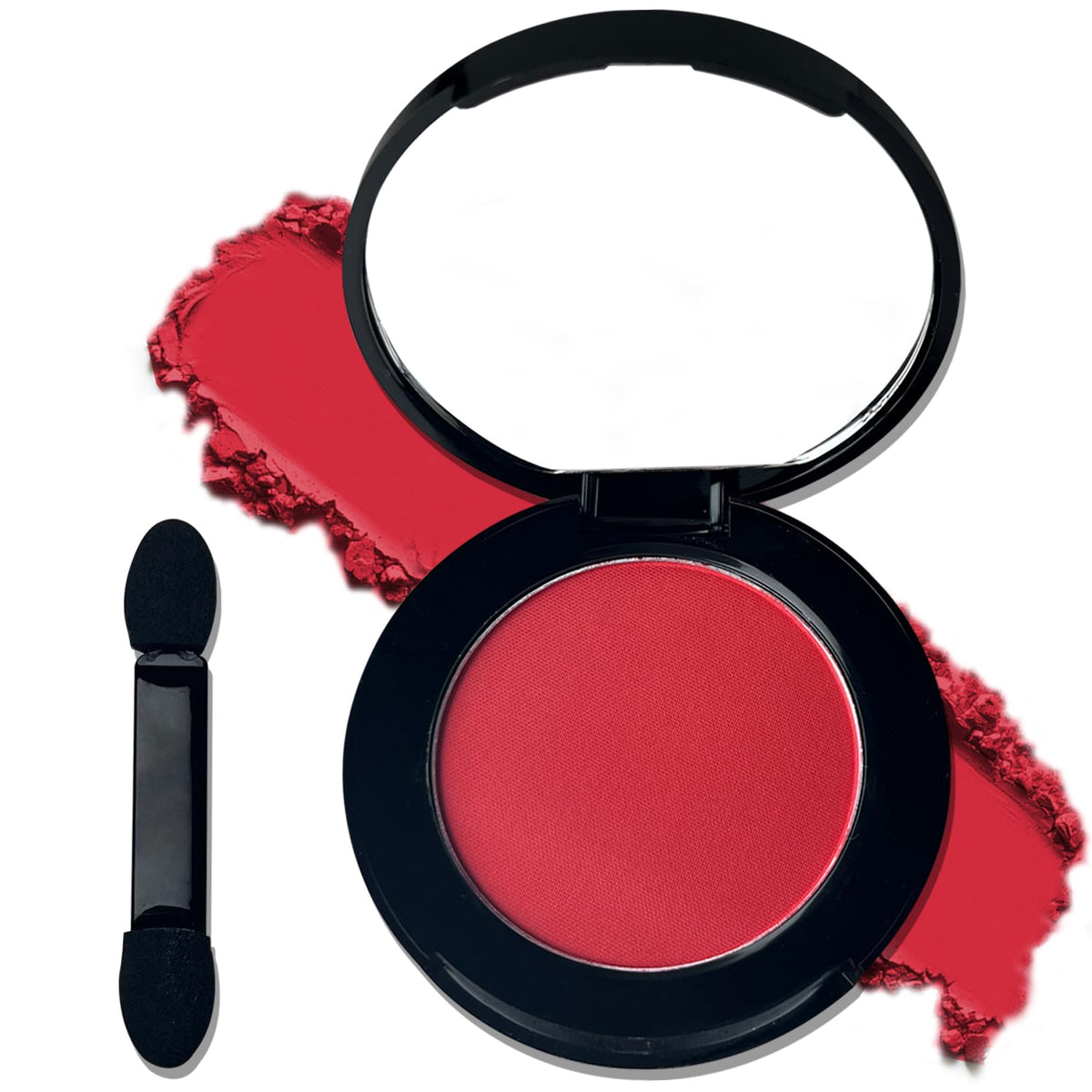 Meicoly Red Matte Eyeshadow With Mirror - High Pigment, Long Wear, Waterproof For Halloween Makeup