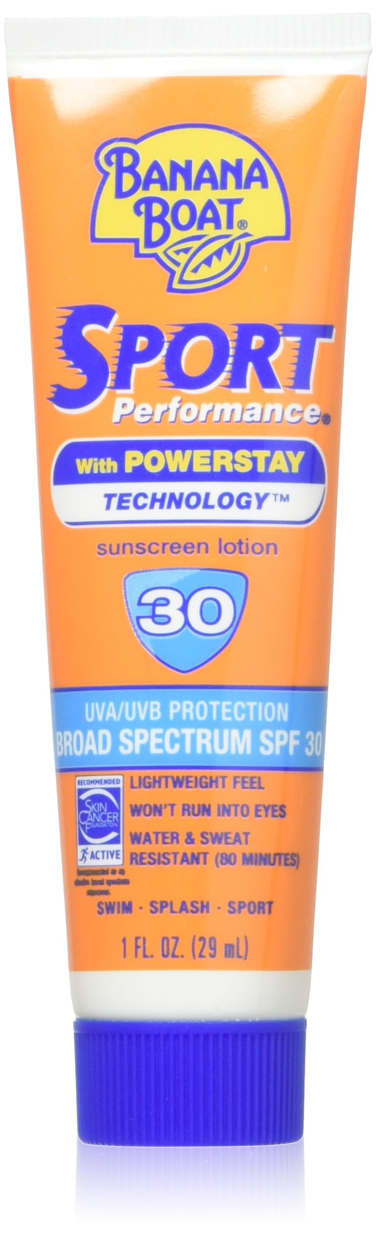 Banana Boat Sport Performance Sunscreen Lotion Spf 30, 1 Oz, Pack Of 5 - Water Resistant