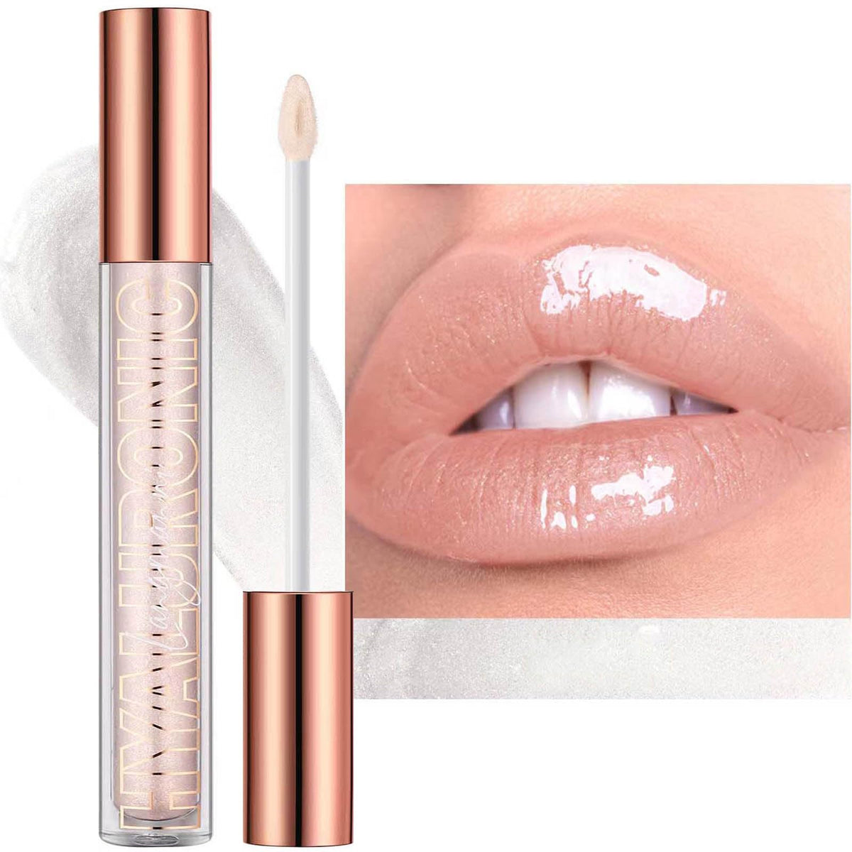 TWLBXMG Clear Lip Gloss Lip Plumper - Tinted Glitter, Moisturizing, Vegan, Long-Lasting 0.