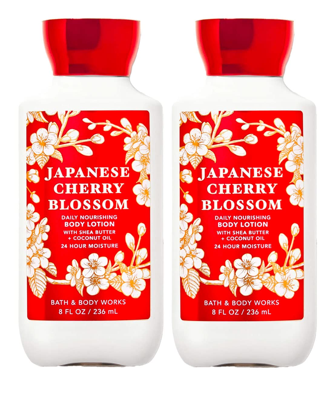 Bath & Body Works Japanese Cherry Blossom Body Lotion 8 Fl Oz (2 Pack) - New Formula