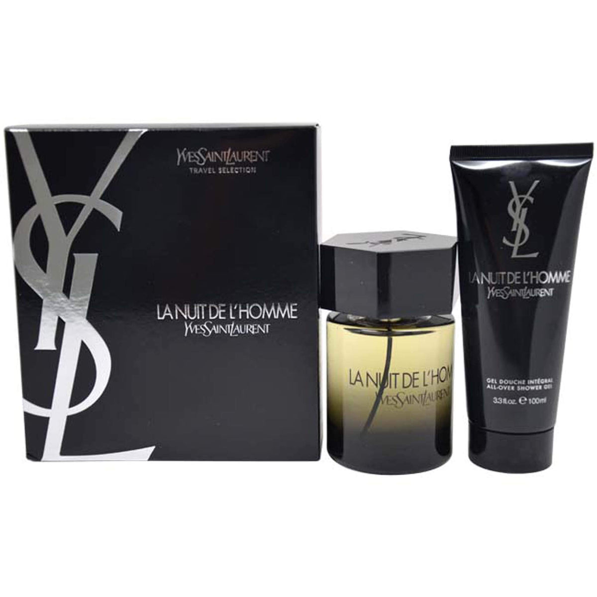 Yves Saint Laurent La Nuit De L'Homme Travel Set - Eau De Toilette 3.4 Oz & Shower Gel 3.3