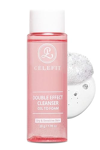 Celefit Double Effect Cleansing Oil To Foam Makeup Remover | Travel Size Face Wash (1.05Oz)