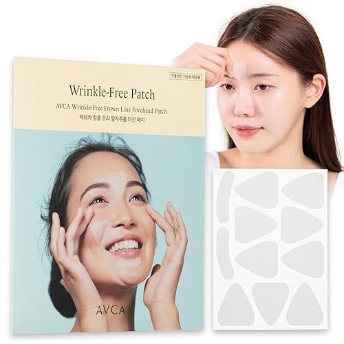 Avca Anti-Wrinkle Patches For Frown & Smile Lines - 55 Count Korean Skin Care Solution