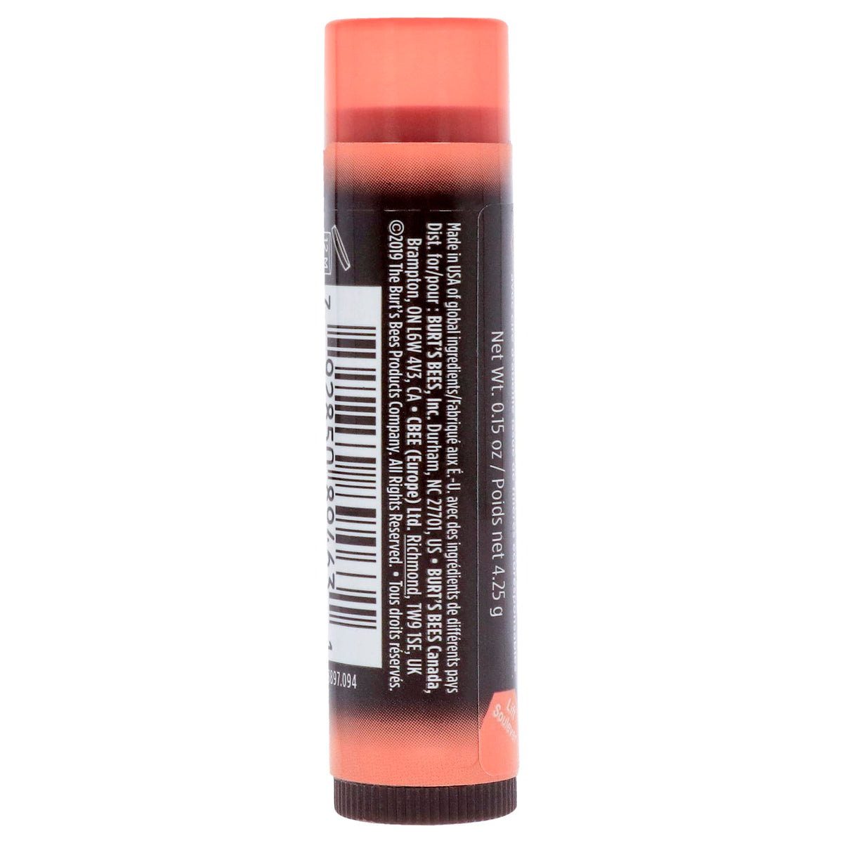 Burt's Bees Tinted Lip Balm, Zinnia - 100% Natural with Shea Butter & Botanical Waxes, 1 Tube