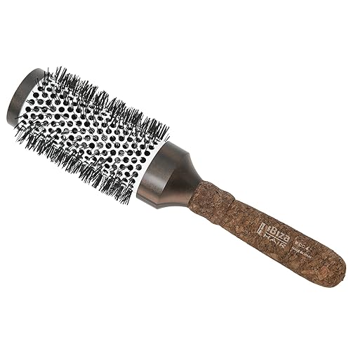 Ibiza Hair Ceramic Round Brush CC4 63mm - Heat Resistant, Ergonomic Cork Handle, Anti-Frizz Design