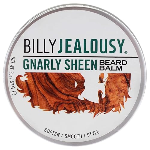 Billy Jealousy Beard Balm - Light Hold, Low Shine, Coconut & Shea Oils, Nourishing, 2 Oz