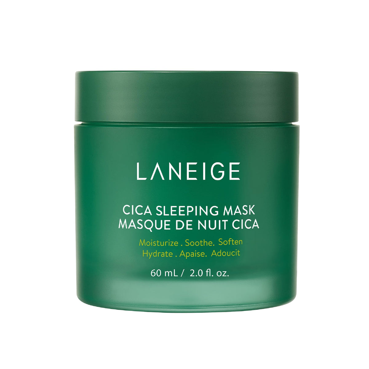 LANEIGE Hypoallergenic Cica Sleeping Mask Hydrate  Nourish  and Soothe Stressed Skin  20 fl ozPacking may vary