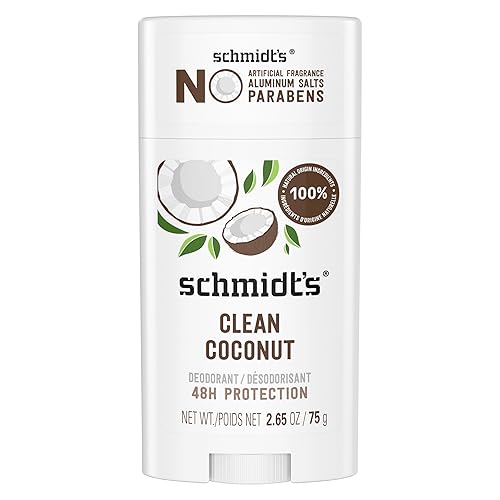 Schmidt'S Vegan Deodorant Clean Coconut, 24-Hour Odor Protection, 2.65 Oz, Aluminum-Free