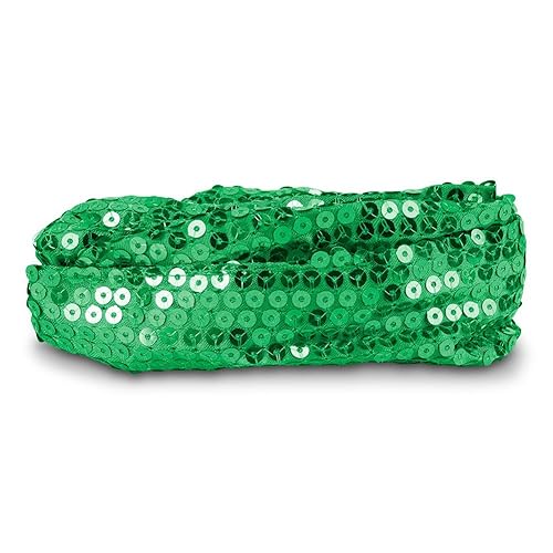 Calypso Studios Green Sequin Wire Headband - Stylish Bendi Hair Accessory, 1 Count