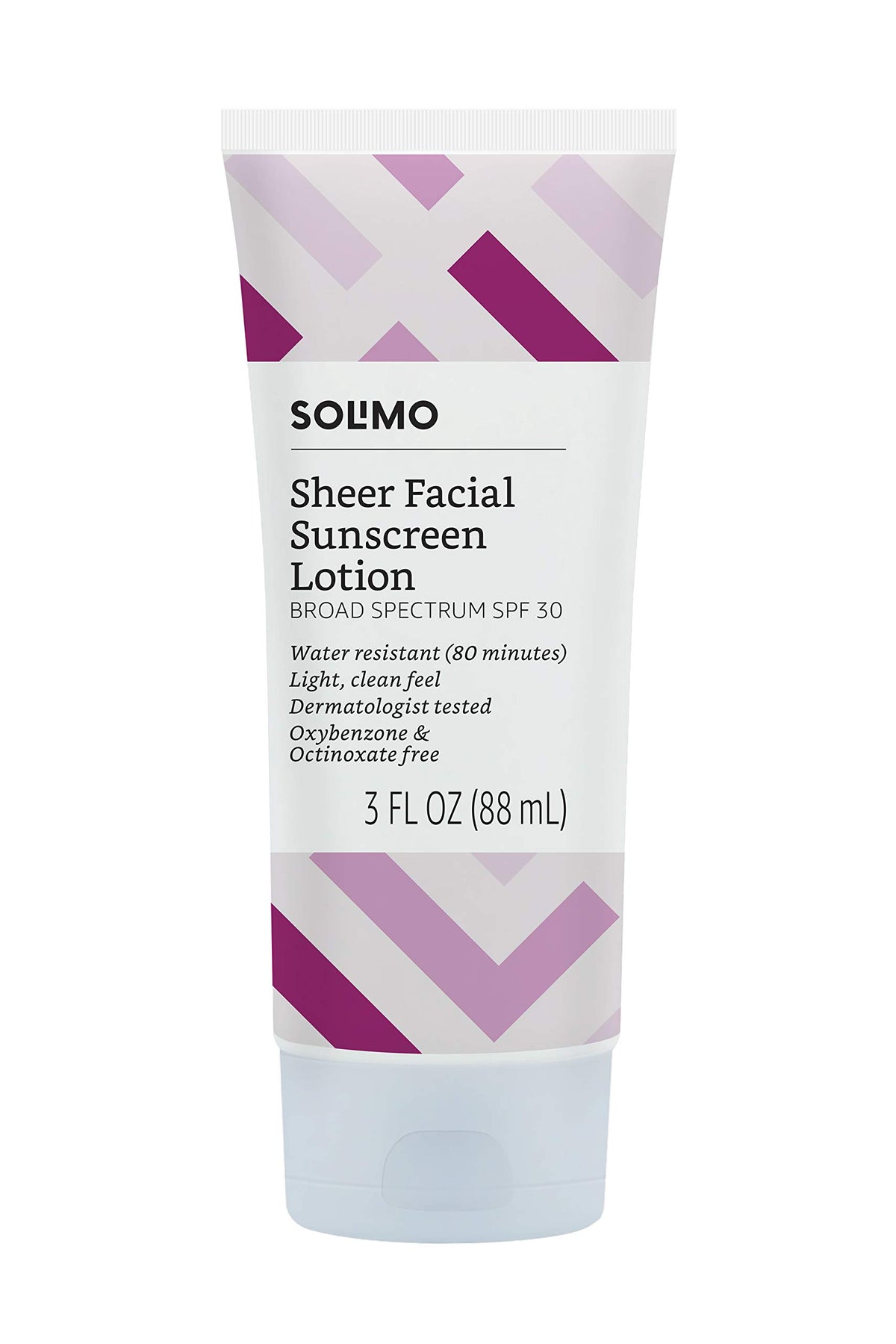 Solimo Sheer Face Sunscreen Spf 30, Unscented, 3 Fl Oz - No Octinoxate, No Oxy