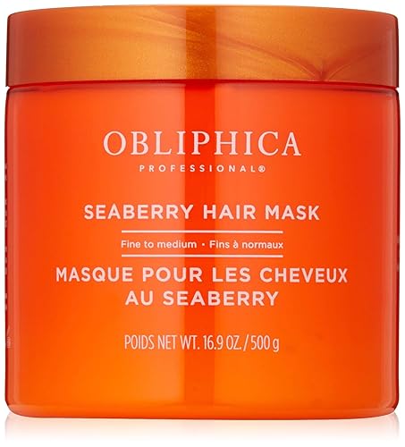 Obliphica Seaberry Hair Mask - Deep Conditioning For Dry, Frizzy, Color-Treated Hair - 1.05