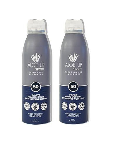 Aloe Up Sport Sunscreen Spf 50, Broad Spectrum, Aloe Vera, Fragrance-Free, 6 Oz (2 Pack)