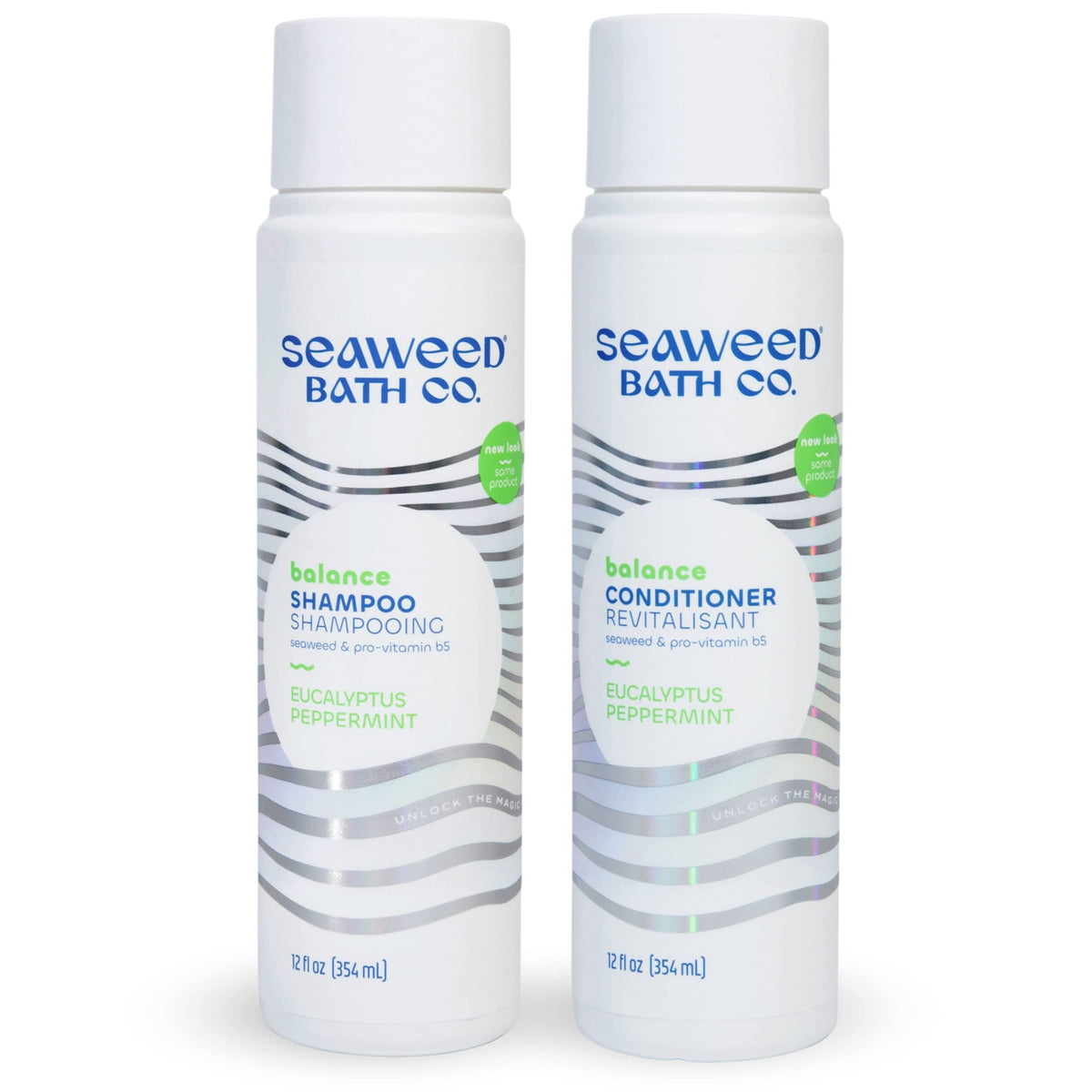 The Seaweed Bath Co. Balance Shampoo & Conditioner Set, Eucalyptus Peppermint, 12Oz, Pack Of 2