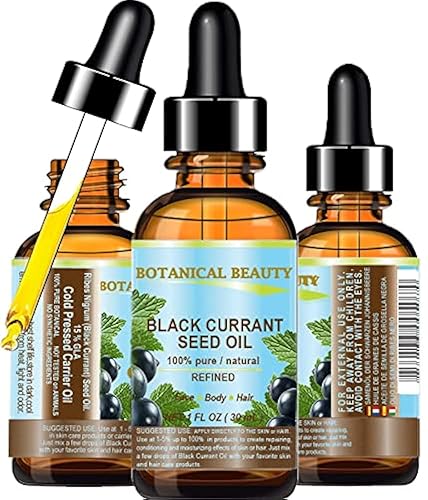 Black Currant Seed Oil By Botanical Beauty - 100% Pure Cold Pressed For Face, Skin, Hair, Nails 