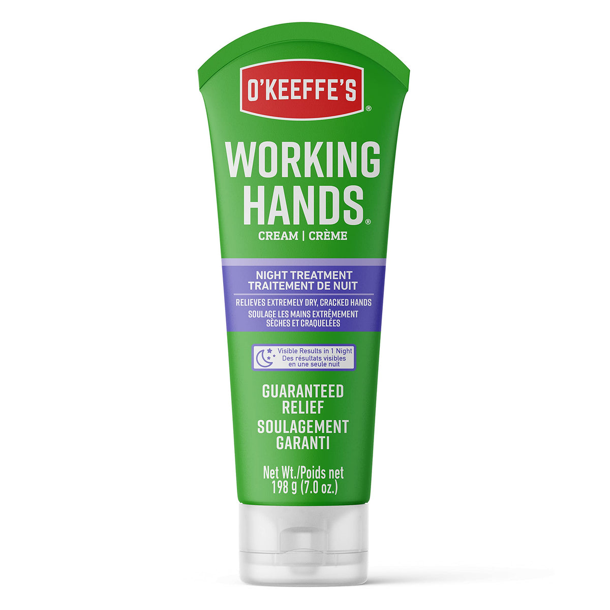 O'Keeffe'S Working Hands Night Treatment Hand Cream, 7 Oz Tube, Moisturizing Repair Formula