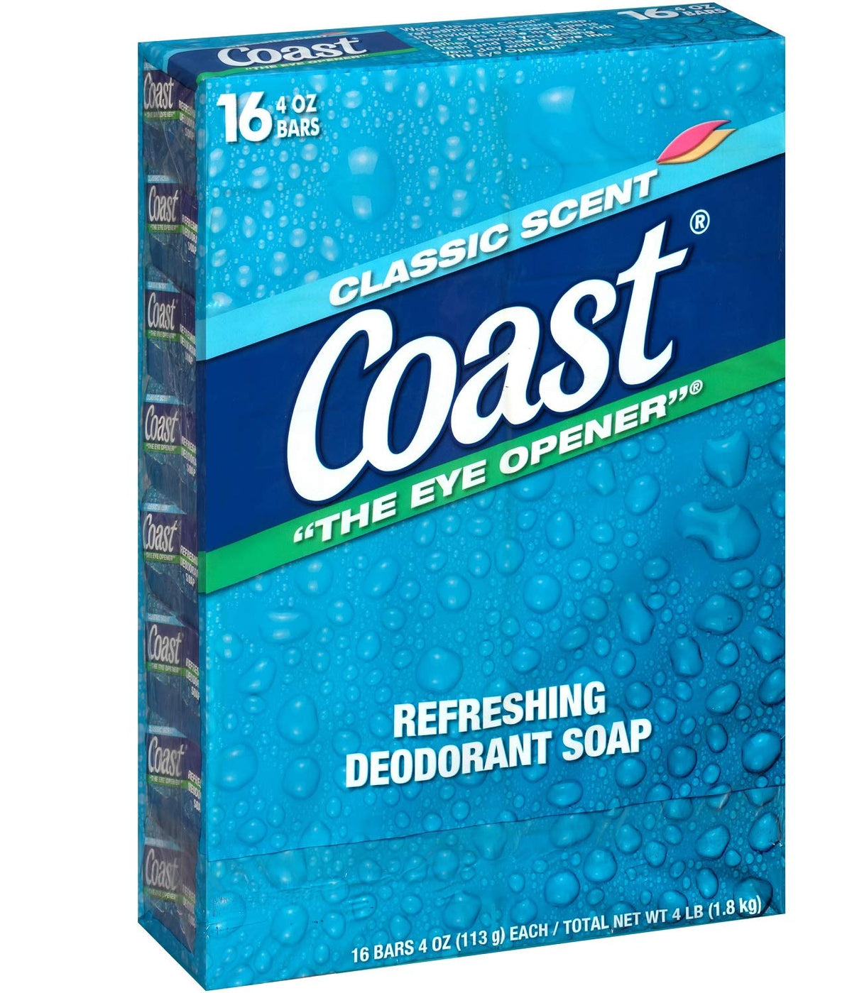 Coast Deodorant Soap - 16 Count Bar Soap With Thick Lather & Classic Scent For Fresh Skin