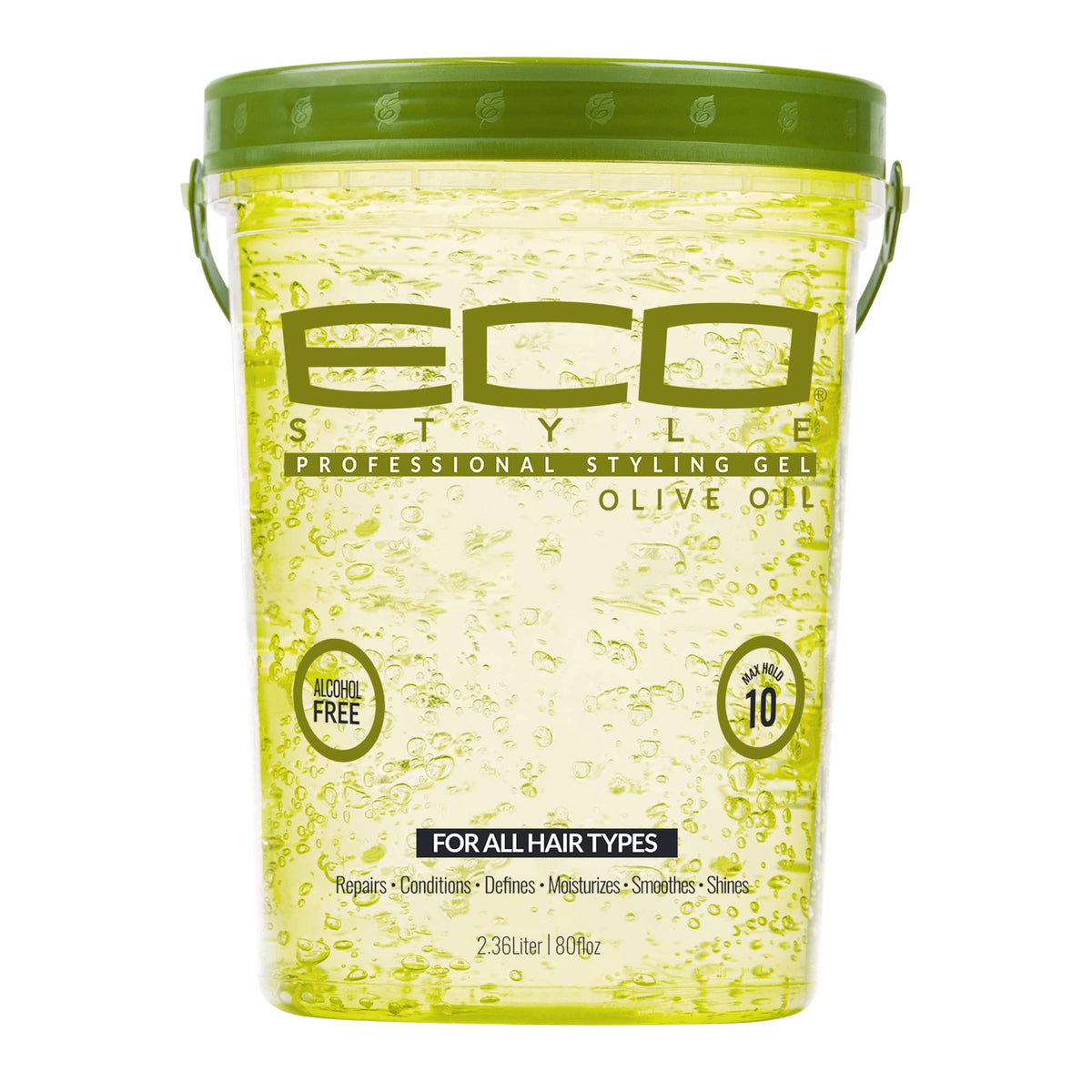 Eco Style Olive Oil Gel - 80 Oz, Adds Shine, Tames Split Ends, Weightless Hold, Nourishes Hair