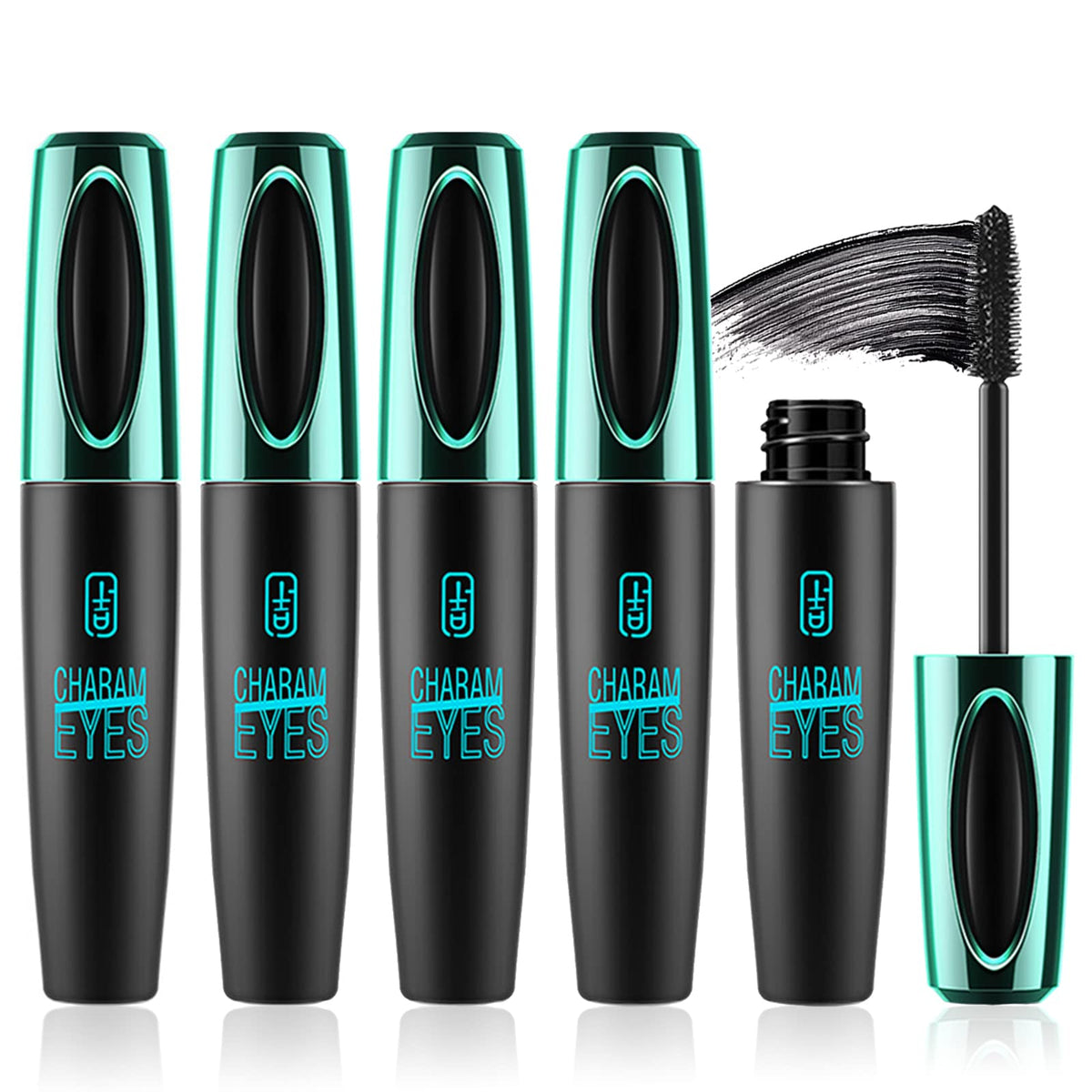 Charm Kiss 4D Silk Fibers Mascara - Waterproof, Smudge-Proof, Thickening Green Lash Enhancer