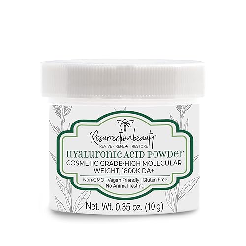 Resurrectionbeauty Pure Hyaluronic Acid Powder - 10G High Molecular Weight For Diy Skincare