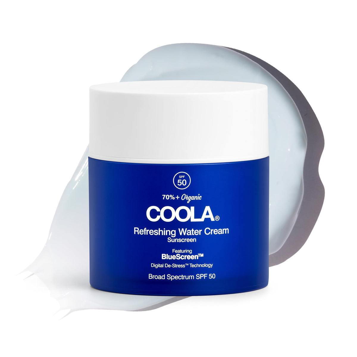 Coola Organic Water Cream Face Moisturizer Spf 50, 1.5 Fl Oz - Digital De-Stress Technology