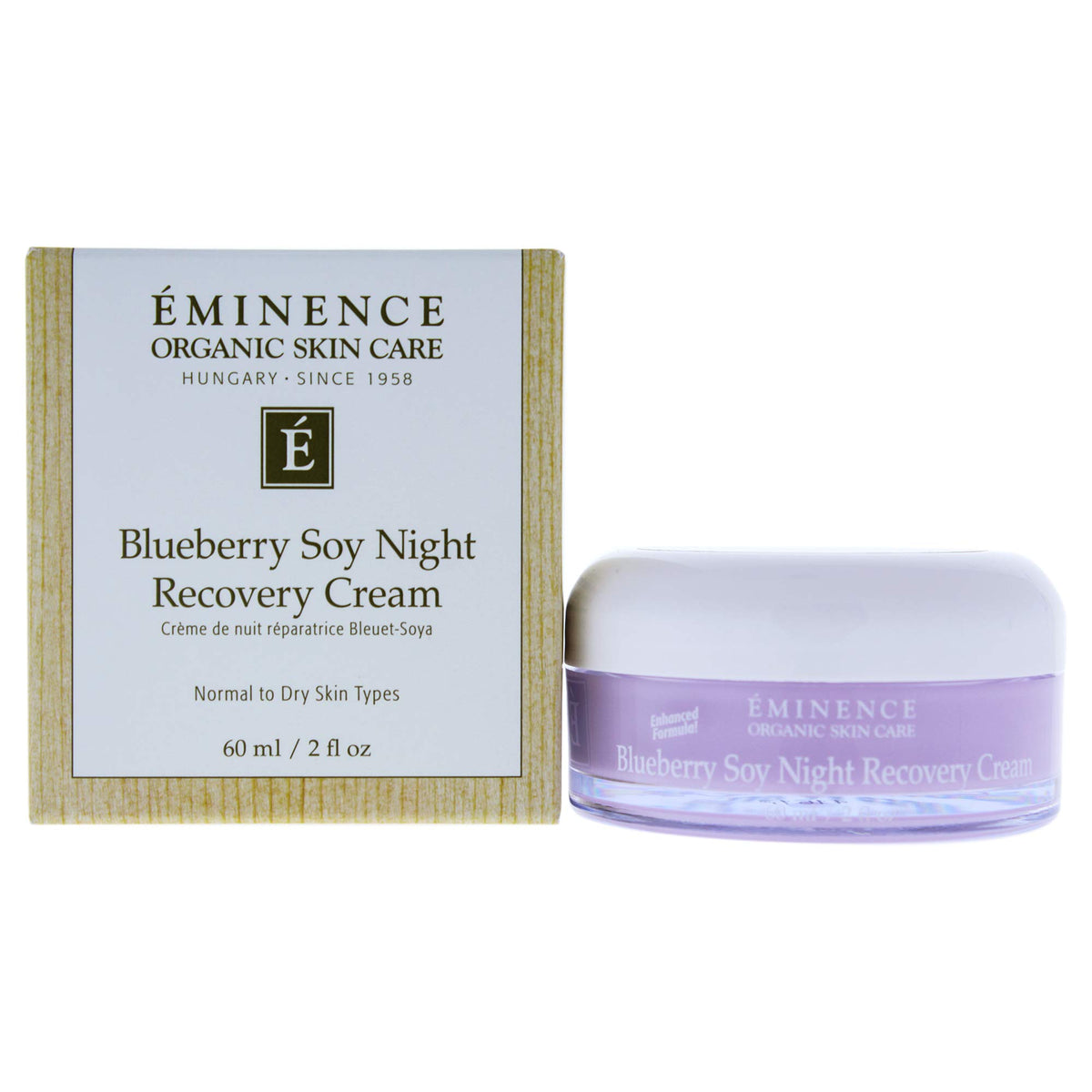 Blueberry Soy Night Recovery Cream by Eminence for Unisex  2 oz Cream