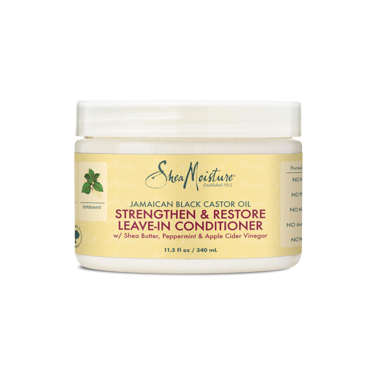 Sheamoisture Jamaican Black Castor Oil Leave In Conditioner For Damaged Hair, 11.5Oz