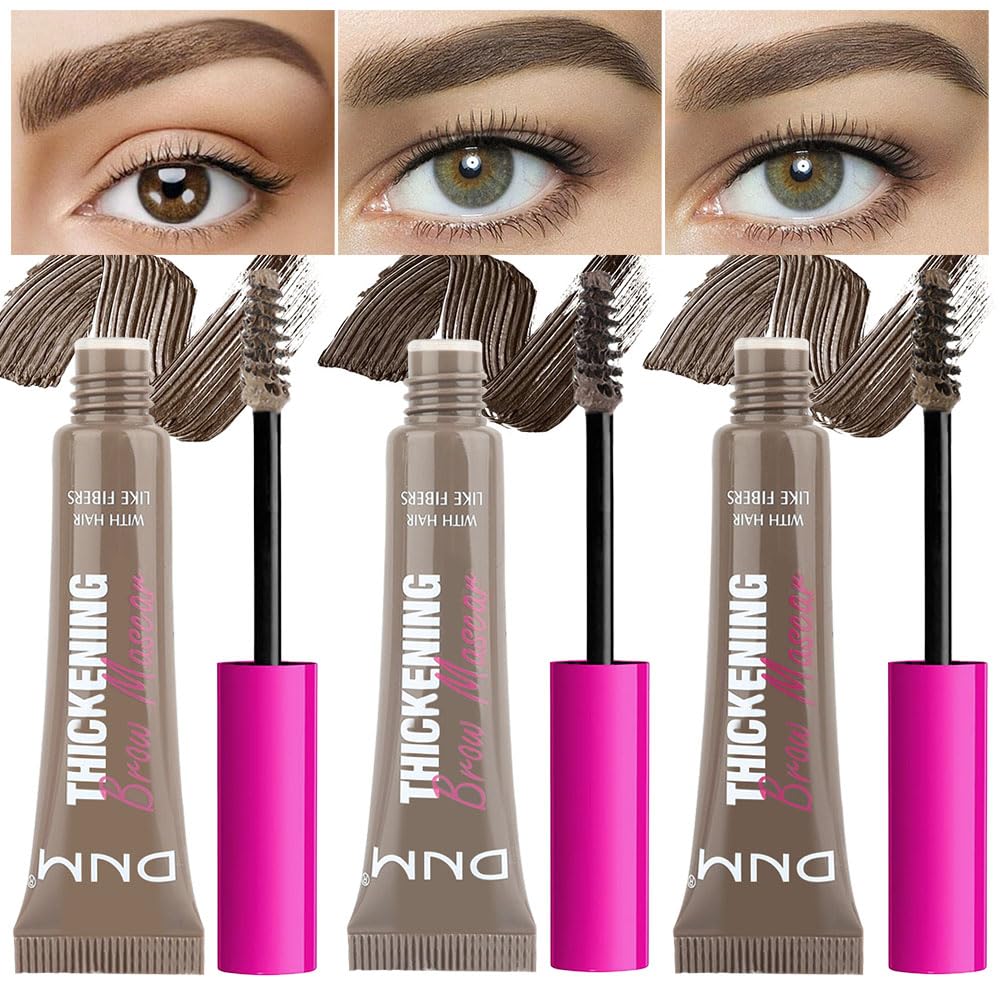 Bingbrush Tinted Thickening Brow Mascara, Waterproof & Transfer-Proof, 3Pcs Set