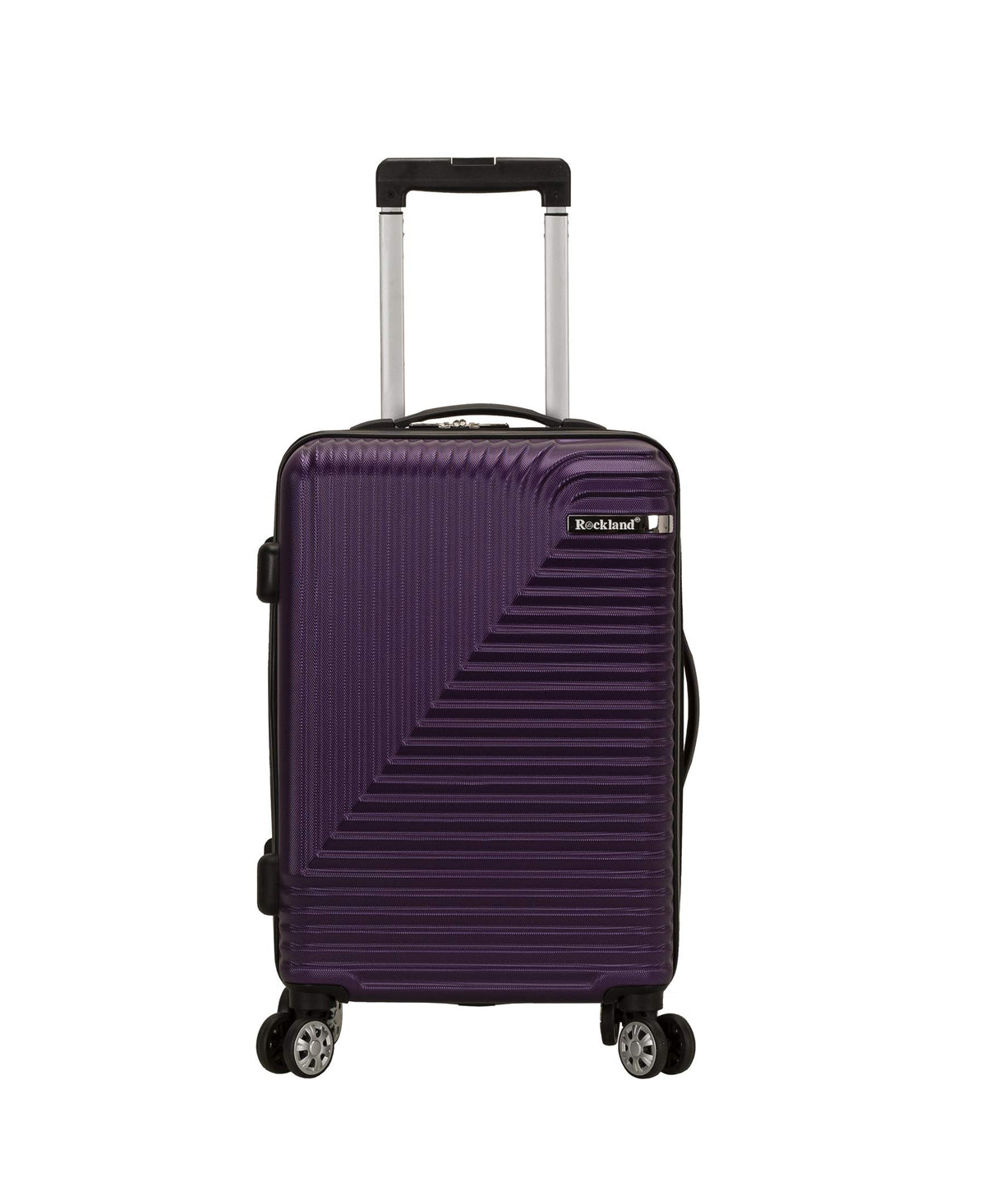 Rockland 20-Inch Carry-On Hardside Spinner Luggage - Purple ABS Travel Bag