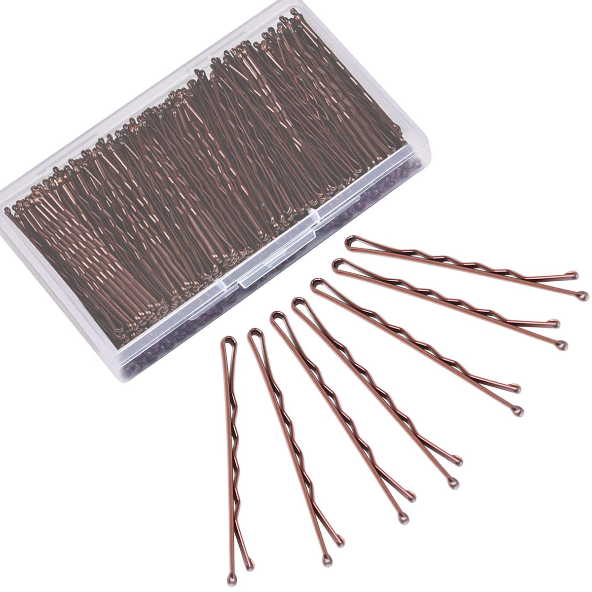 MORGLES Brown Bobby Pins - 240 Pcs Hair Pins for Women, 2.2 Inch Metal Hair Accessories