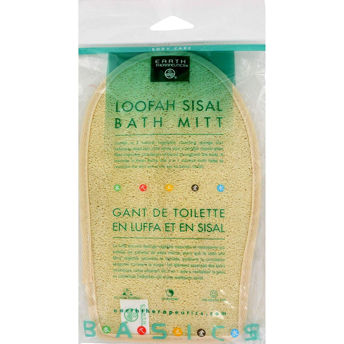 Earth Therapeutics Loofah Sisal Bath Mitt, 1 Count (Pack Of 6) - Eco-Friendly Exfoliation