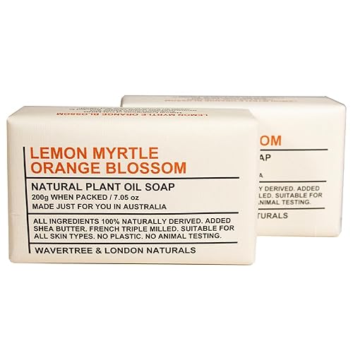 Wavertree & London Lemon Myrtle & Orange Blossom Soap Bars - 7Oz Moisturizing Pack Of 2