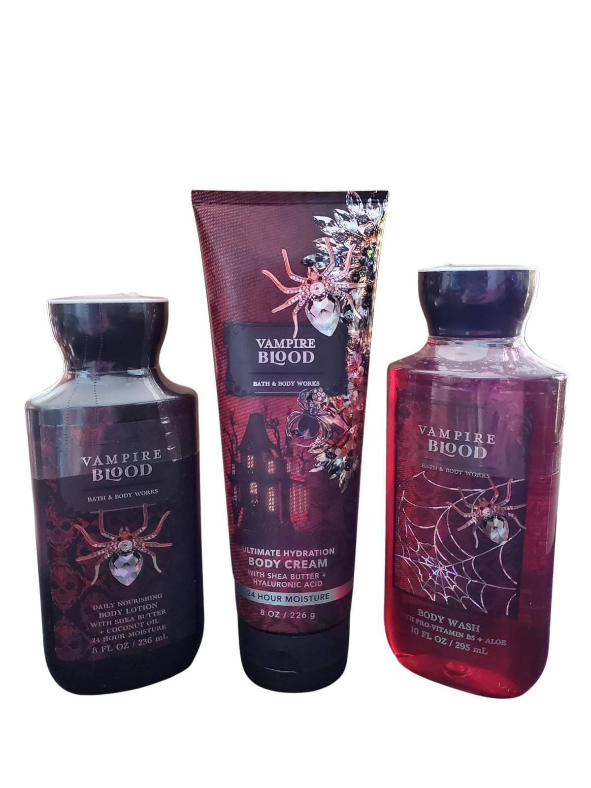 Bath & Body Works Vampire Blood Body Gel Wash, Lotion & Cream 3 Piece Set