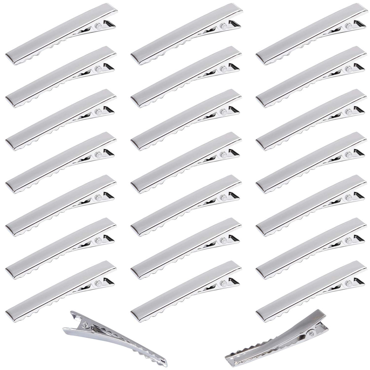 ELCOHO 150 Pack Silver Metal Hair Clips - Single Prong Alligator Curl Clips for Hair Accessories