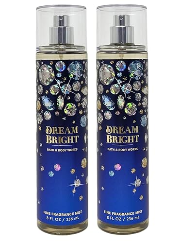 Bath & Body Works Fine Fragrance Mist Dream Bright, 8 Fl Oz, 2 Pack - Long-Lasting Scent