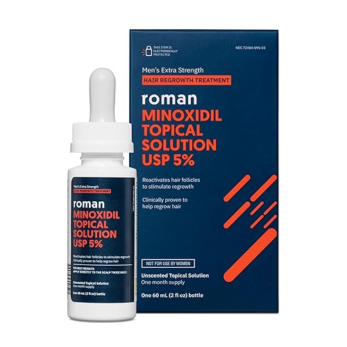 Roman Minoxidil 5% Hair Loss Treatment For Men, Unscented Liquid, 2 Fl Oz