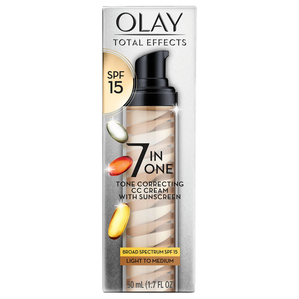 Olay Total Effects Tone Correcting Face Moisturizer Spf 15, Light To Medium, 1.7 Oz