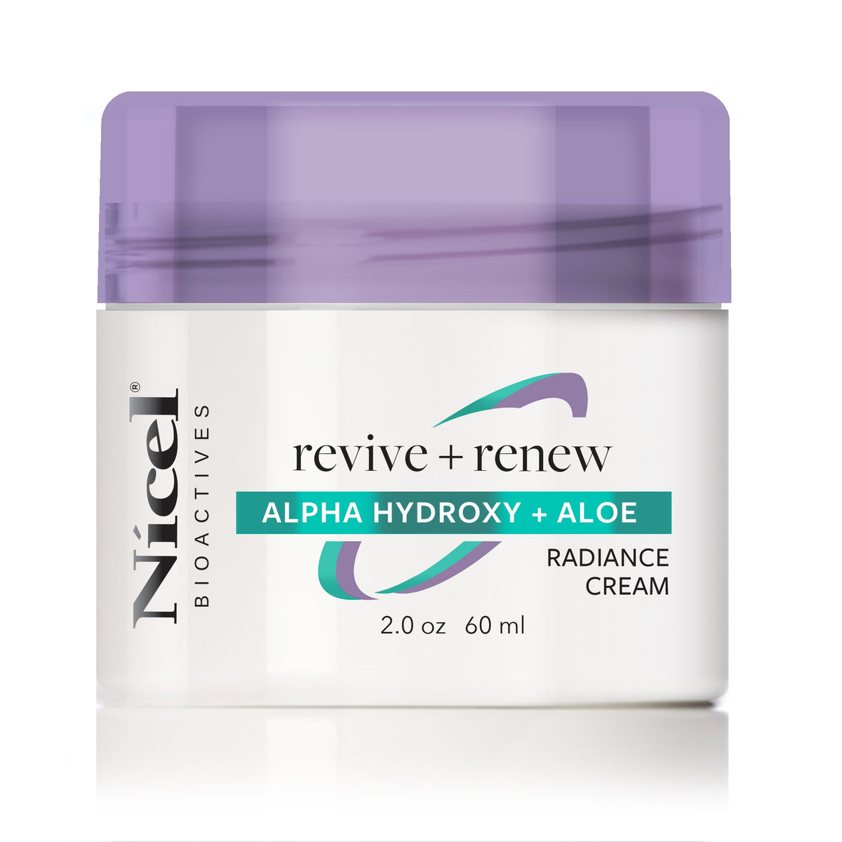 Nicel Revive+Renew Alpha Hydroxy Aloe Cream 2Oz - Hydrating Skincare For Radiant Skin