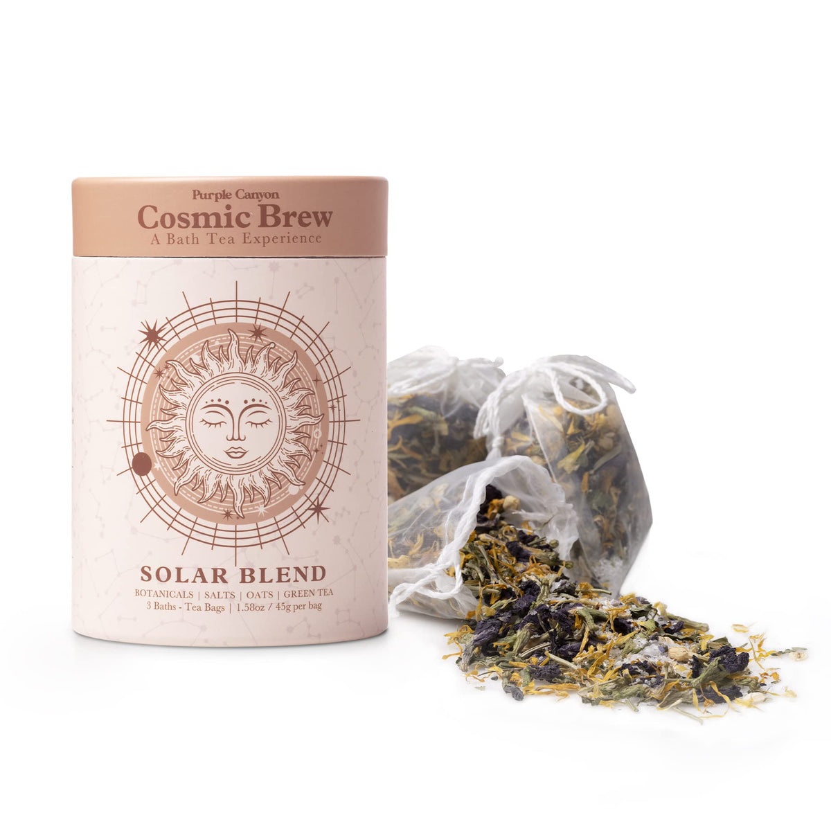 Solar Blend Bath Tea By Purple Canyon | Eucalyptus & Peppermint Soaks | Self Care Gifts For Women