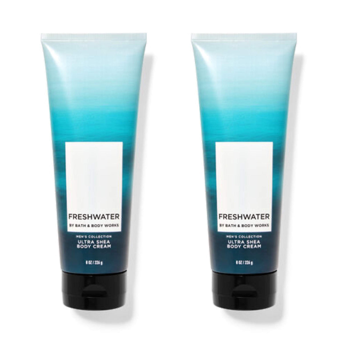 Bath & Body Works Freshwater Ultra Shea Body Cream 8 Oz, Men'S Collection, 2 Pack