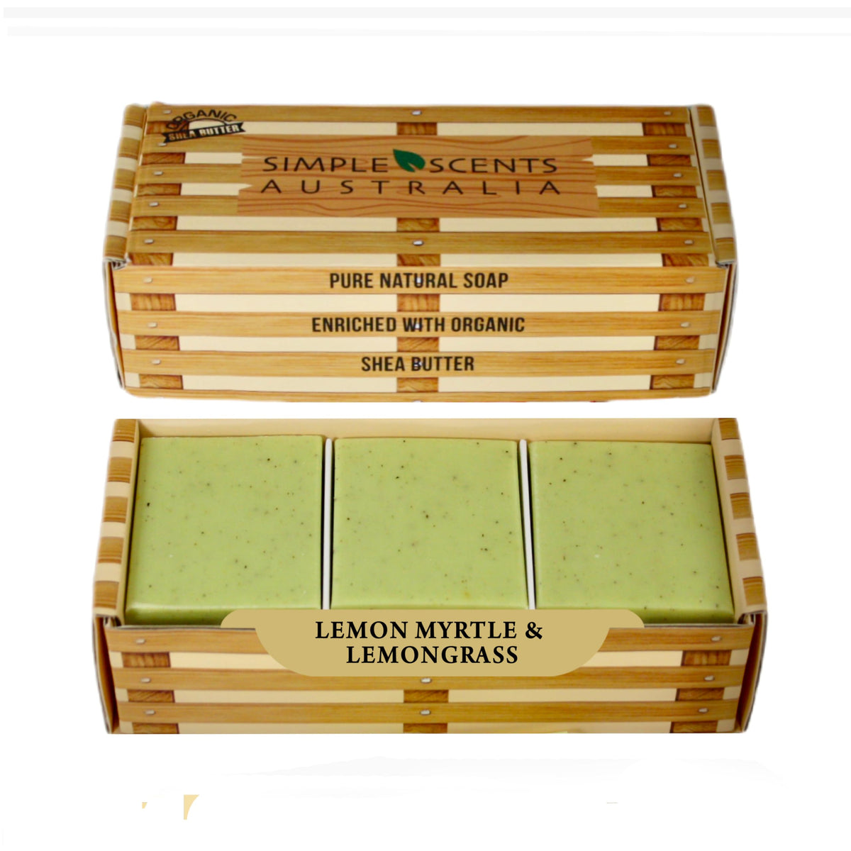 Lemon Myrtle Soap Bars By Simple Scents Australia - 6 X 3.5Oz Moisturizing Shea Butter Soap