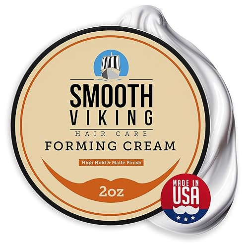 Smooth Viking Forming Cream - High Hold Hair Styling Cream for Men, Matte Finish, 2oz