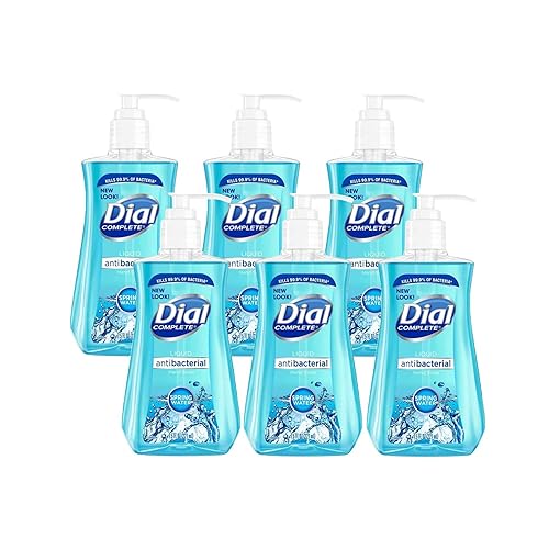 Dial Liquid Hand Soap, Spring Water, 7.5 Fl Oz, Pack Of 6 - Moisturizing & Refreshing Clean