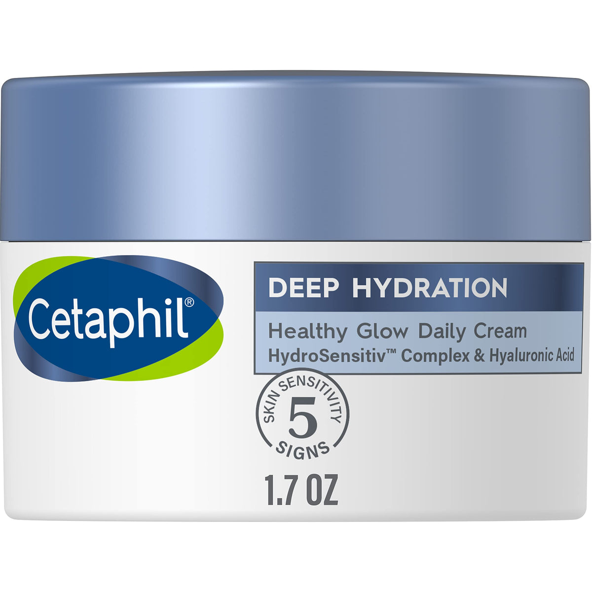 Cetaphil Deep Hydration Daily Face Cream, 1.7 Oz, Fragrance-Free, For Sensitive Skin