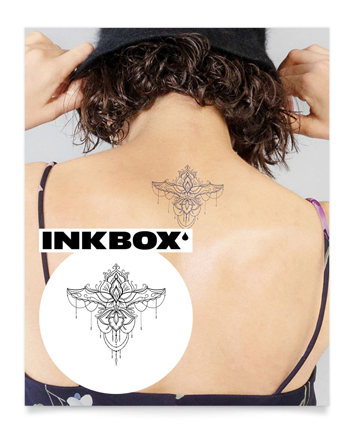 Inkbox Chandelier Cuff Temporary Tattoo - Semi-Permanent, Water-Resistant, 4X4 In, Lasts 1