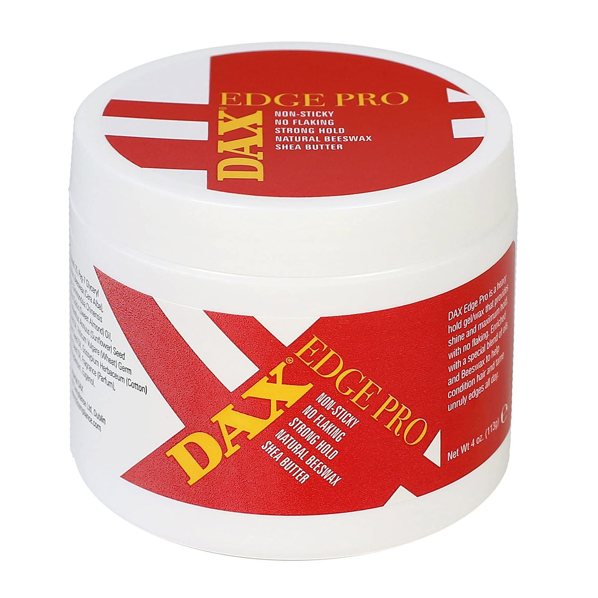 Dax Edge Pro Hair Styling Gel - 4 Ounce, Strong Hold, Non-Greasy Formula