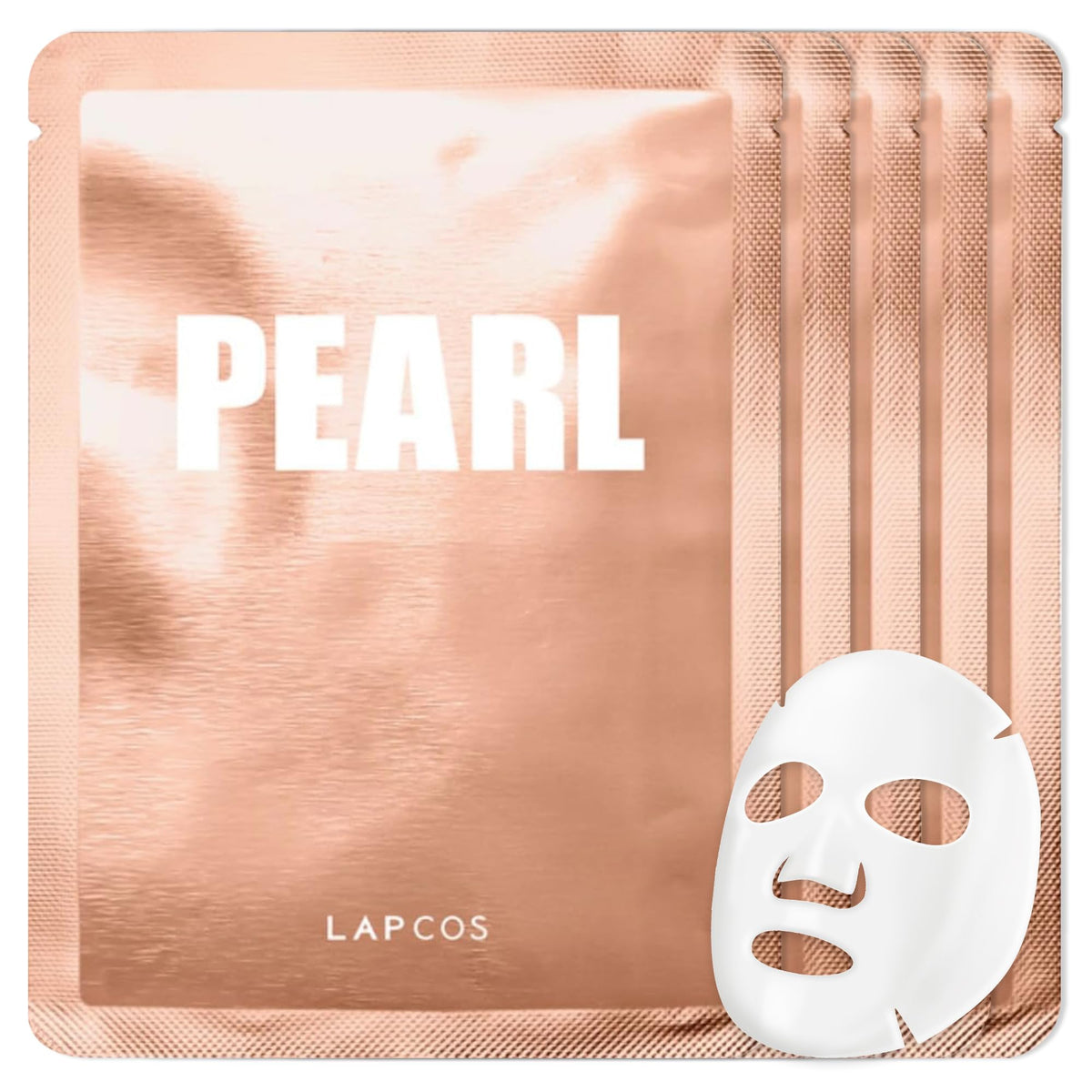 Lapcos Pearl Sheet Mask With Probiotics, 5-Pack Daily Face Mask For Clarified Skin