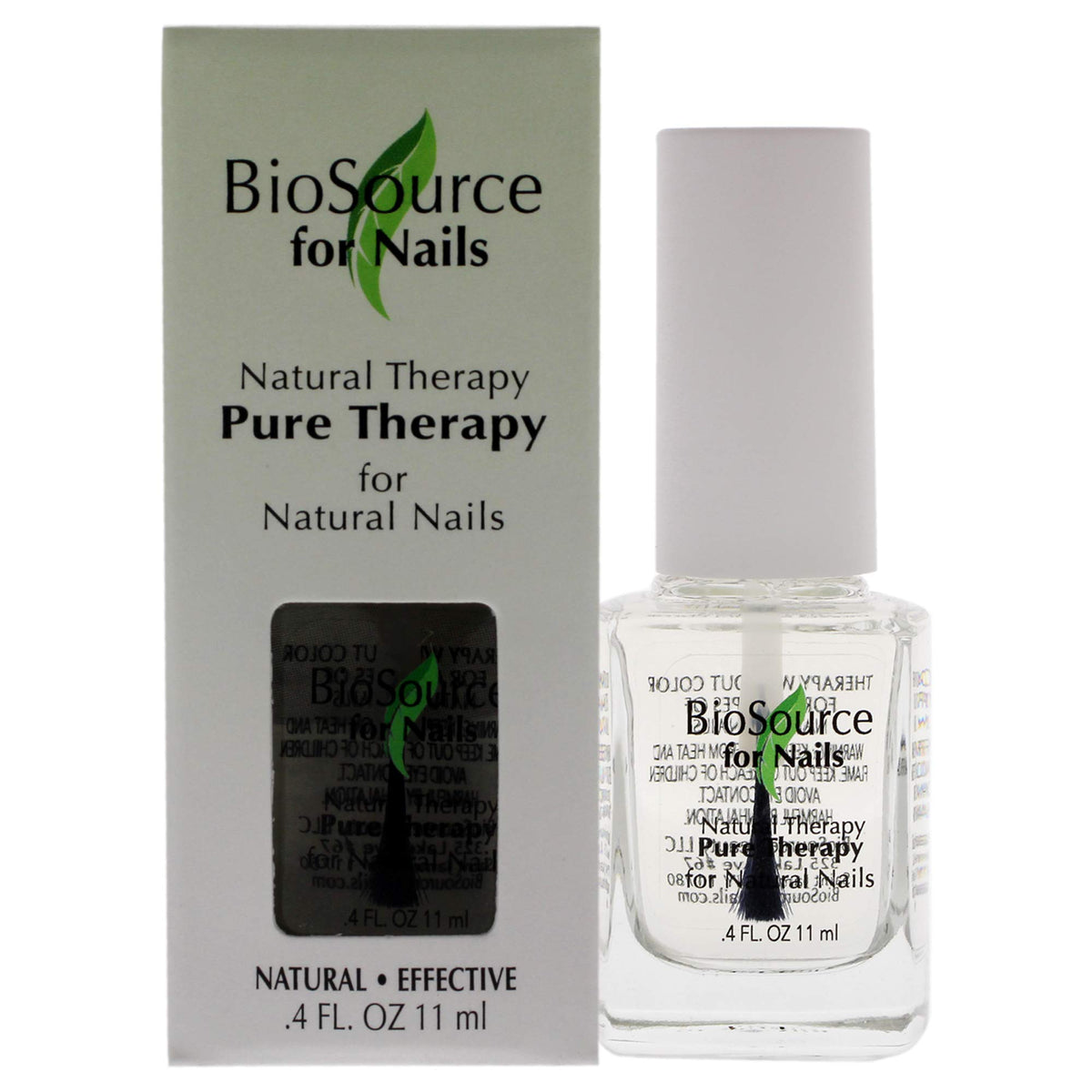 BioSource for Nails Natural Therapy Pure Therapy Clear Coat  04 oz